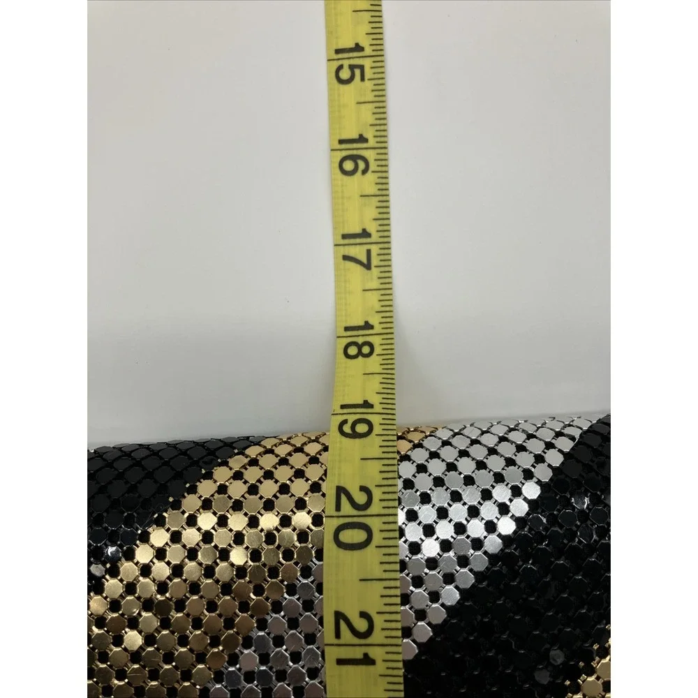 Vintage Gold Silver Bronze Metal Mesh Chainmail Purse Evening Shoulder‎ Bag 80s